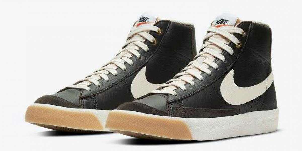New Release Nike Blazer Mid Black Brown Leather for Sale