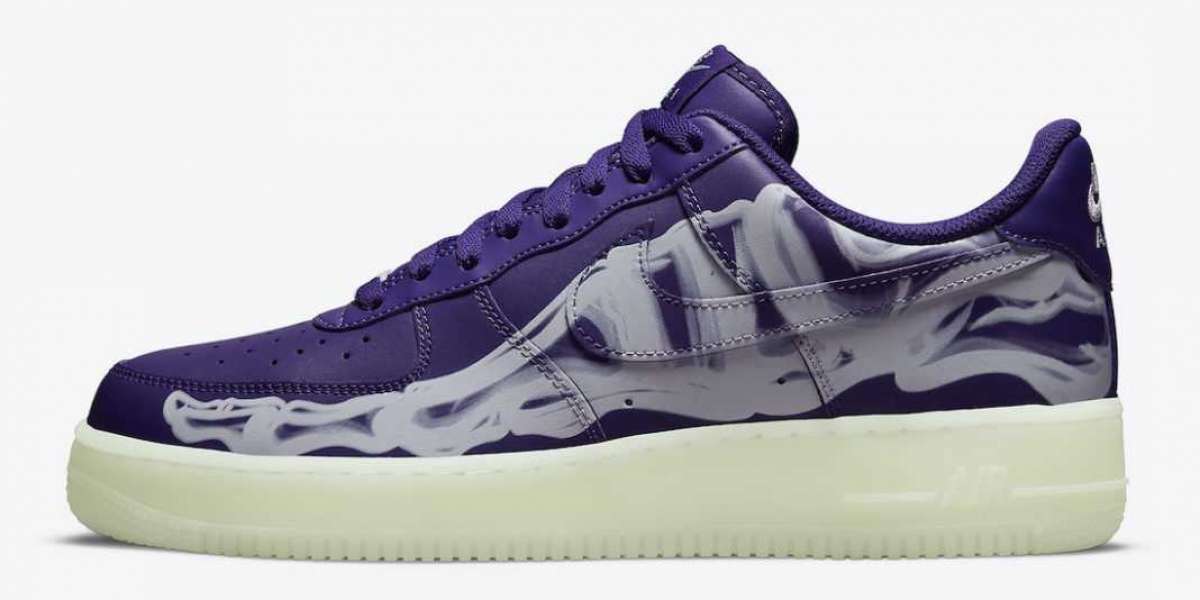The new Halloween theme Nike Air Force 1 "Purple Skeleton" is now on sale