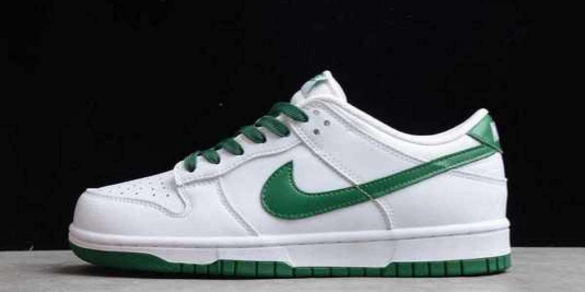 Highly recognizable Nike Dunk Low White Green DD1503-112